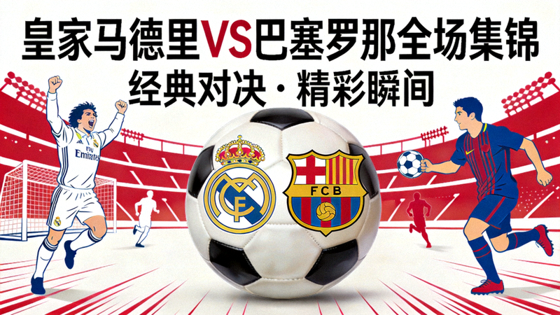皇家马德里对阵巴塞罗那全场集锦封面图